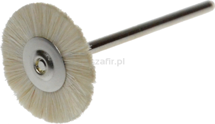 Szczoteczka do prostnicy 21 mm z trzpieniem, biała, twarda